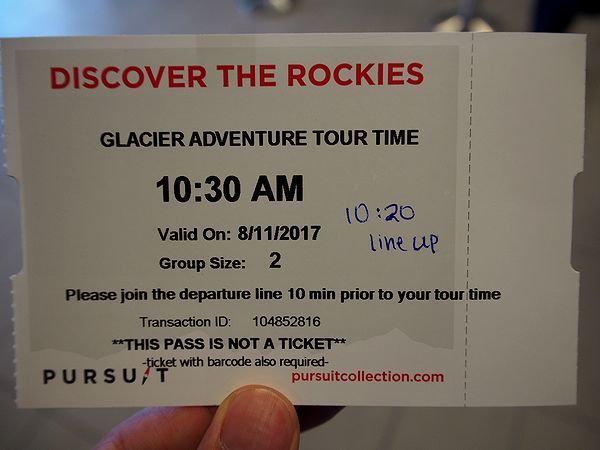 氷河ツアーのチケット