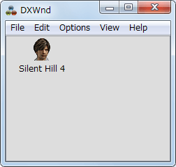 PC ゲーム SILENT HILL 4 THE ROOM DxWnd を使ってウィンドウモード設定後、SILENT HILL 4 THE ROOM を起動してウィンドウモードで表示されるかどうか確認する、ウィンドウモードは DxWnd が起動しているときのみ可能