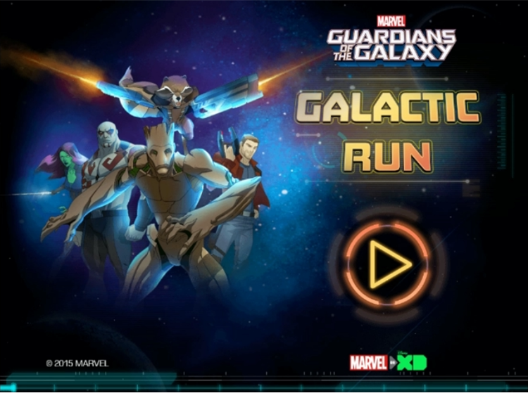 ガーディアンズ・オブ・ザ・ギャラクシー（Guardians of the Galaxy）を題材にしたゲーム『Galactic Run』をプレイしてみた。