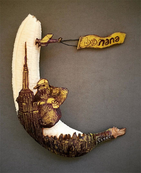バナナのカービングアート7