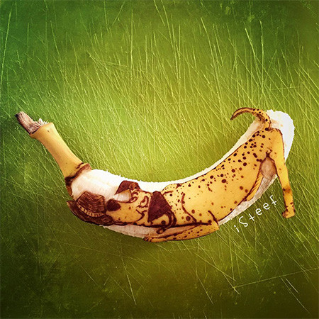 バナナのカービングアート19