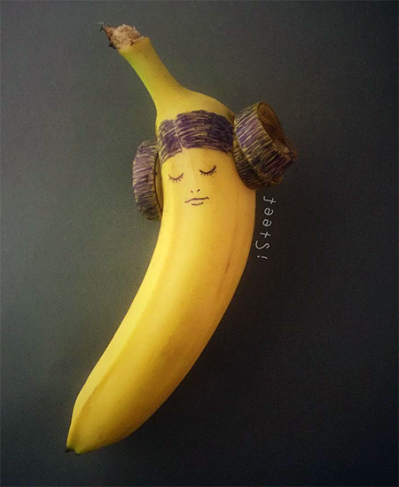 バナナのカービングアート9