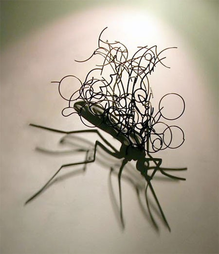 【画像】針金クネクネ！針金の影を使ったアートが凄い！！の画像（7枚目）