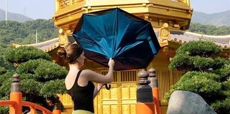 裏表が逆に折りたためる傘の画像（1枚目）