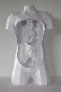 紙を使ったペーパークラフトの人体模型がなんだか凄い！！の画像（5枚目）