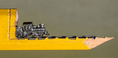 画像】鉄道模型のように鉛筆を加工したアートが凄い！！の画像（3枚目）