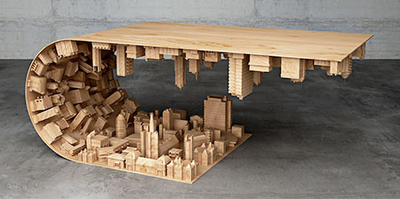 【画像】大きな街を再現したテーブルが凄い！！の画像（1枚目）
