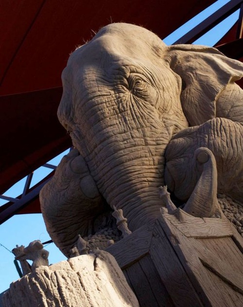 【画像】驚愕のサンドアート！砂で出来た象の像が凄い！！の画像（5枚目）