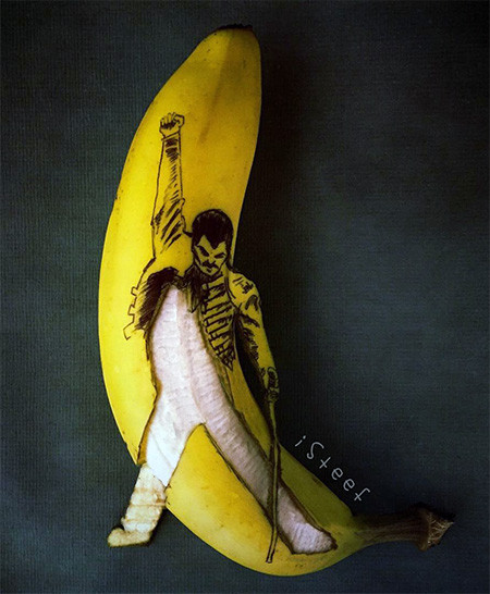 バナナのカービングアート11