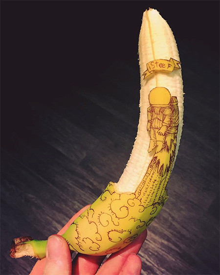 バナナのカービングアート13