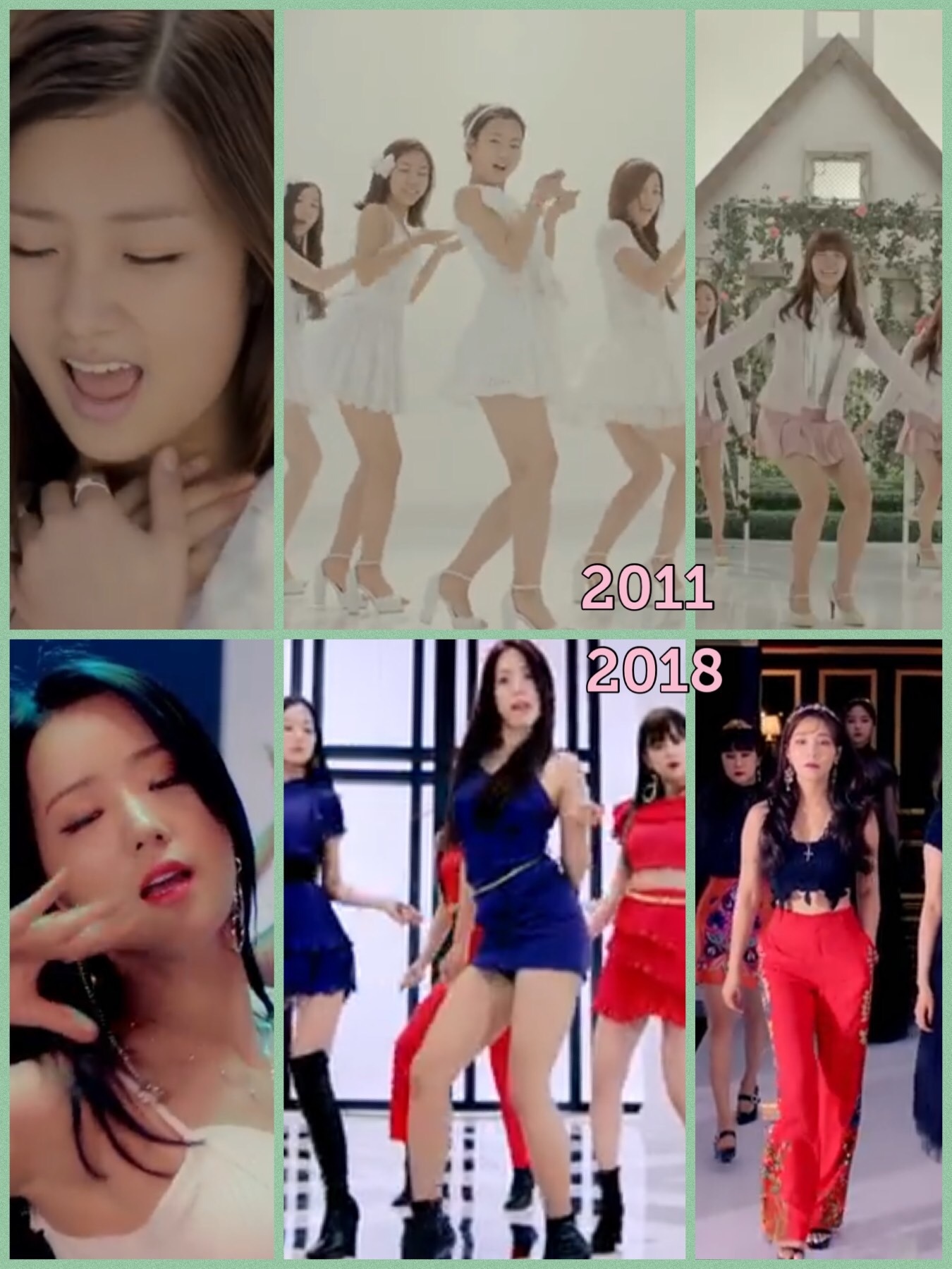 Apink (エーピンク) Aピンク 2011vs2018比較