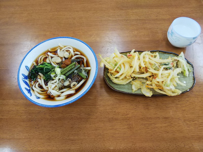 山菜うどん昭和の野菜天ぷら2018