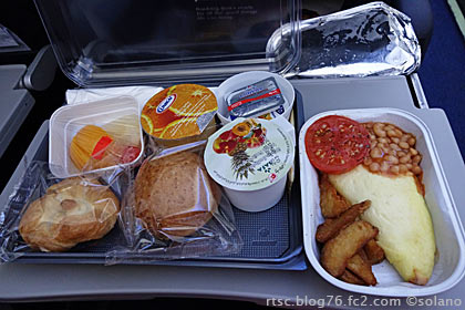 ルワンダ航空、エコノミークラス機内食